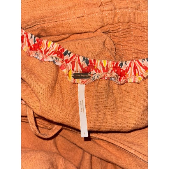 FREE PEOPLE Women's CORAL ROSALYN‎ JUMPSUIT No Belt Boho Size 4 - Picture 5 of 13